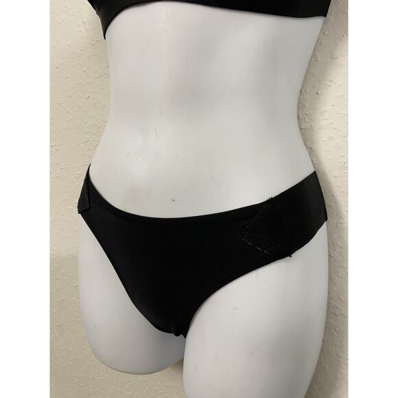 Pre-Owned ZAFUL FOREVER YOUNG 2 PIECE BIKINI SWIMSUIT SIZE Medium Black PADDED - Picture 4 of 11
